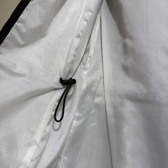 Michael Kors White & Black Trim Quilted Nylon jacket with Hood & Pockets Medium - Picture 8 of 9